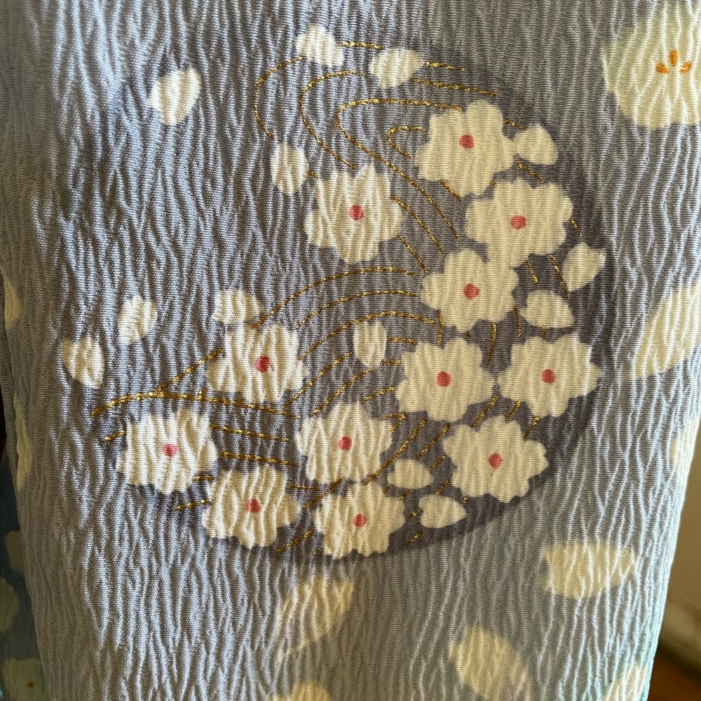 Upcycled Silk Kimono - women's dress pants - Picture 3 of 3